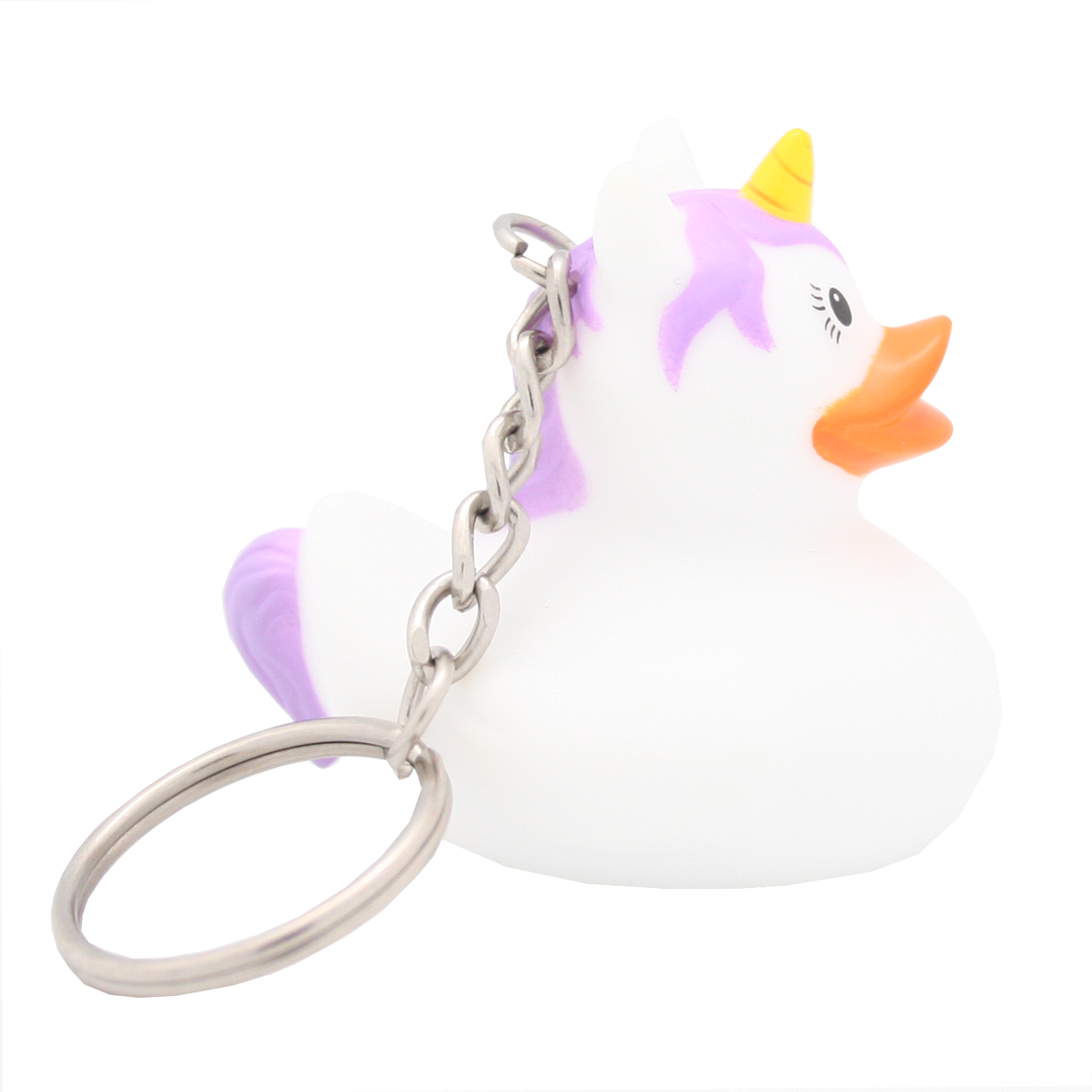 White Unicorn Keyring