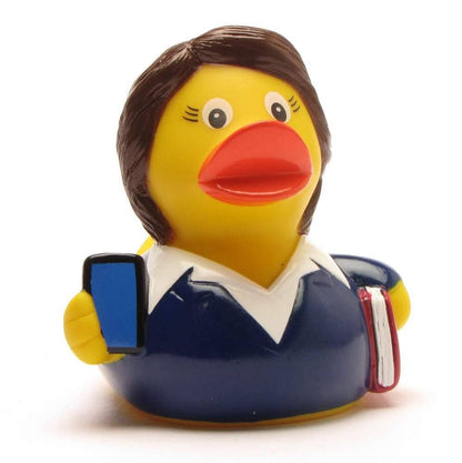 Femme d'affaires canard en caoutchouc - Canard en caoutchouc