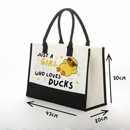 Just A Girl Who Loves Ducks Tote Bag