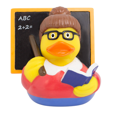 Teacher Duck with Blackboard