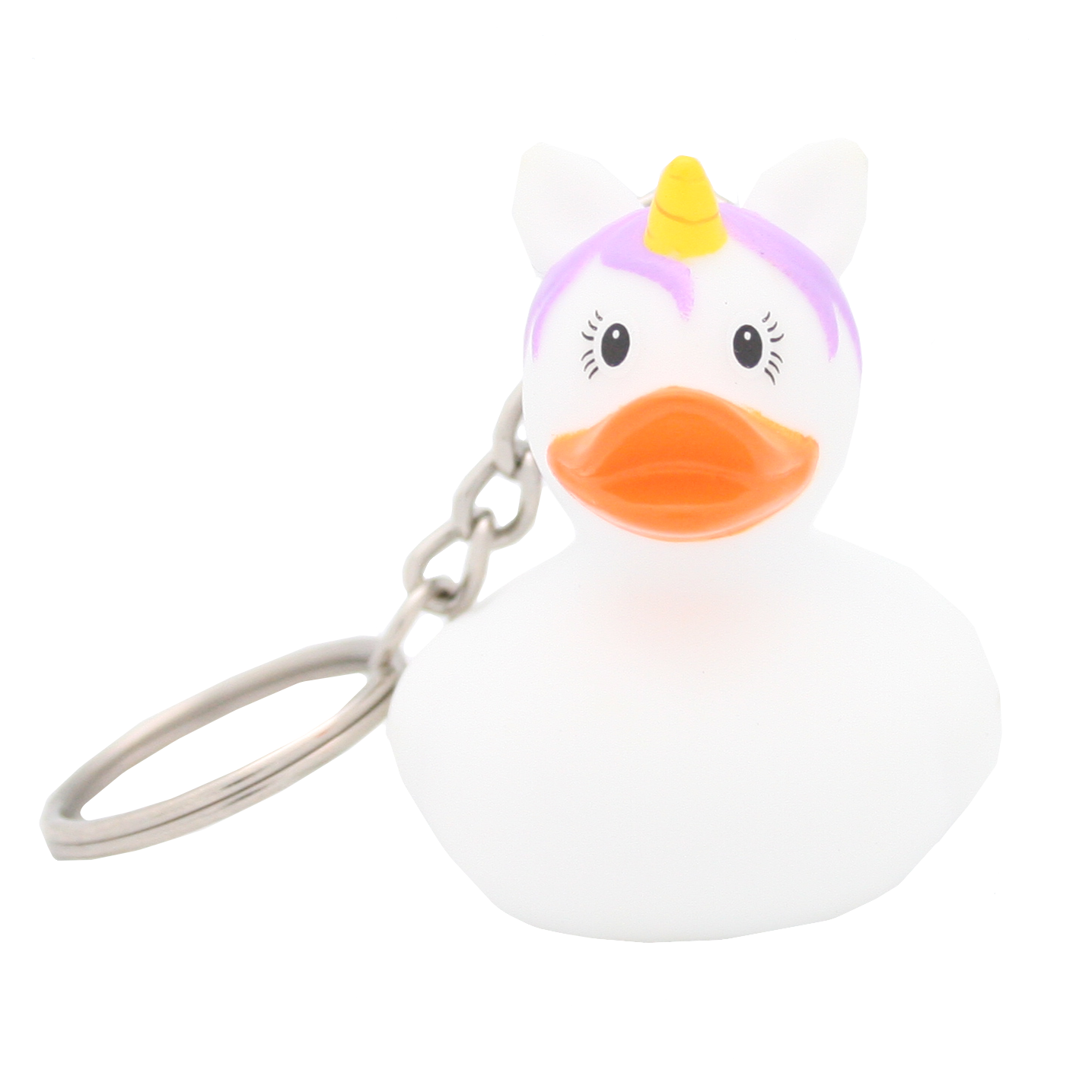 White Unicorn Keyring