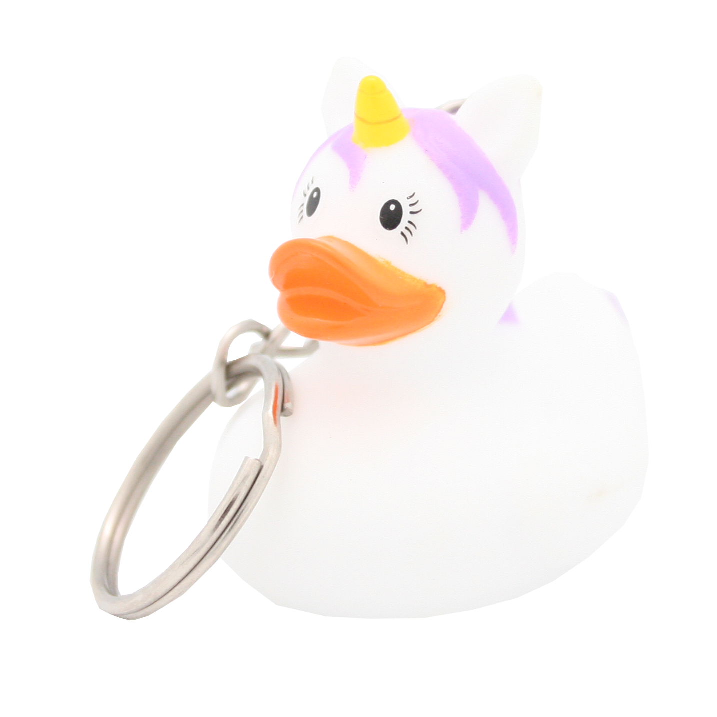 White Unicorn Keyring