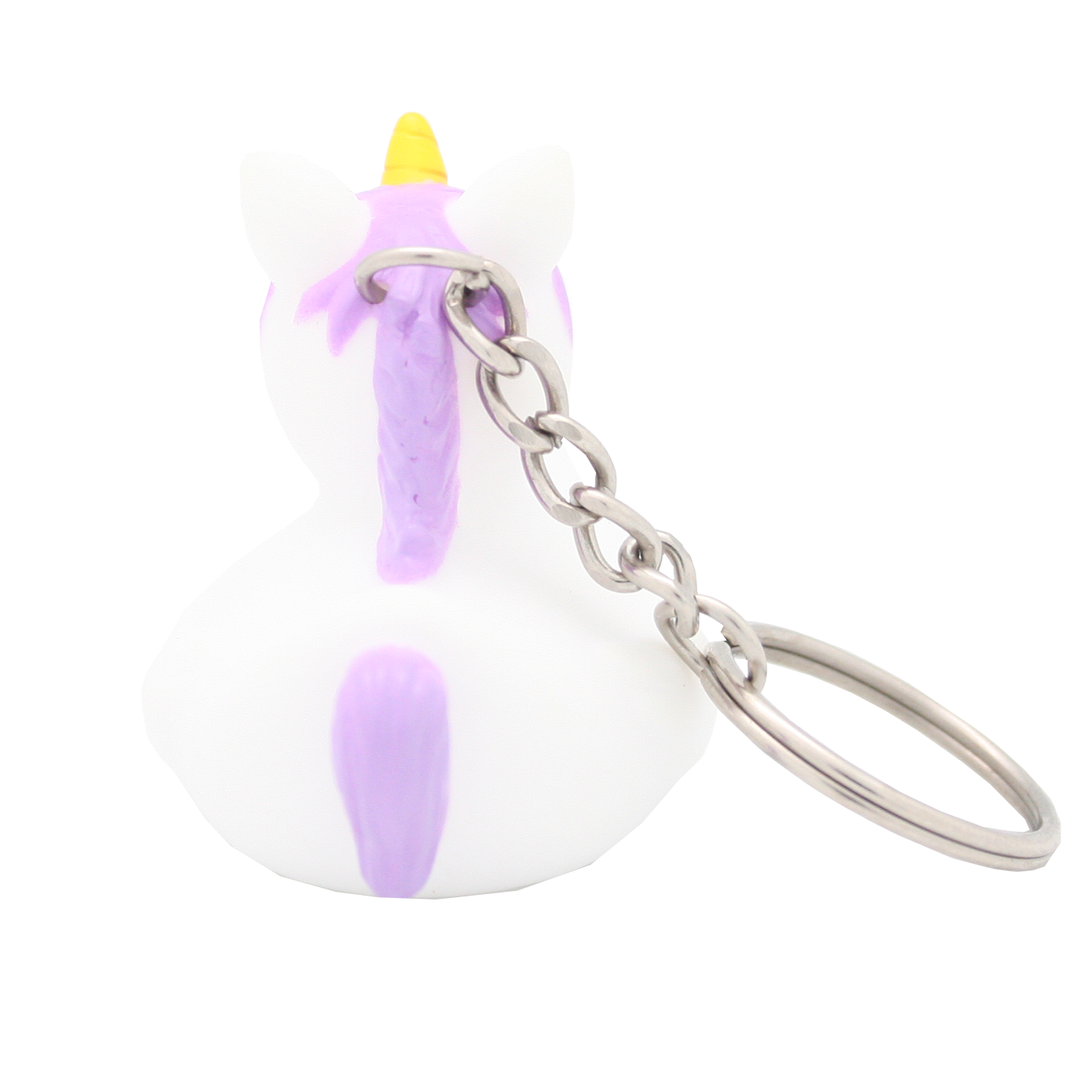 White Unicorn Keyring