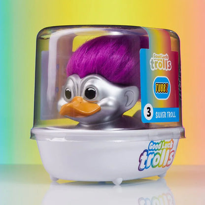 Trolls: Silver Troll (Silver with Purple Hair) TUBBZ First Edition