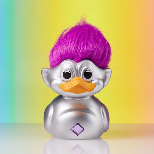 Trolls: Silver Troll (Silver with Purple Hair) TUBBZ First Edition