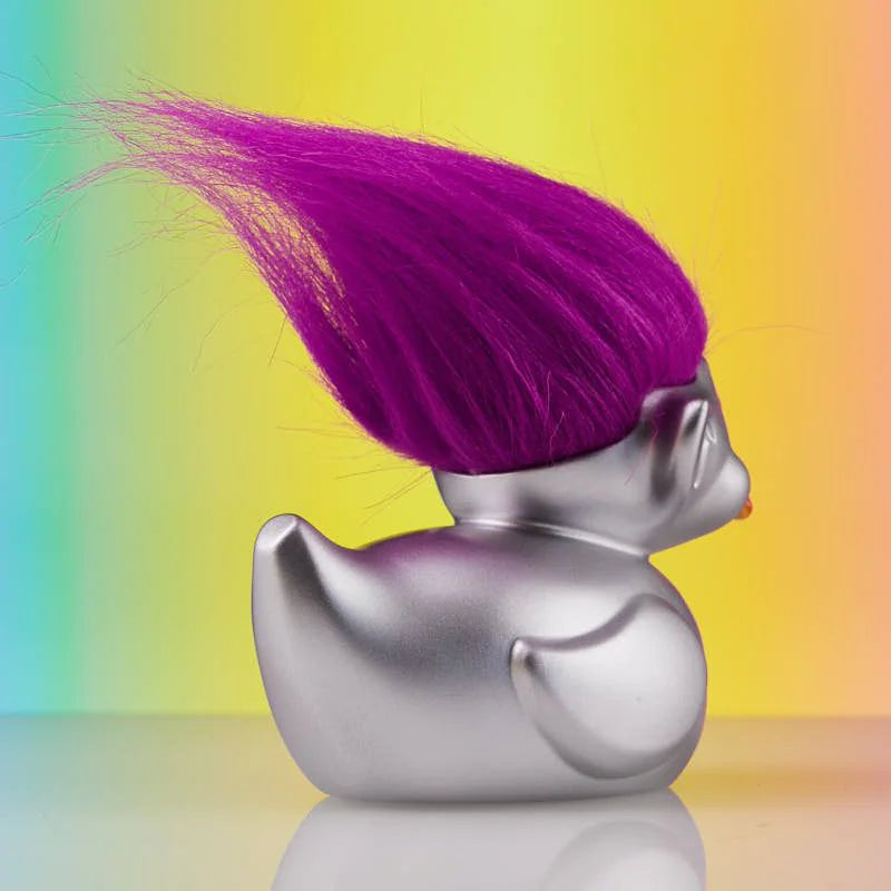 Trolls: Silver Troll (Silver with Purple Hair) TUBBZ First Edition