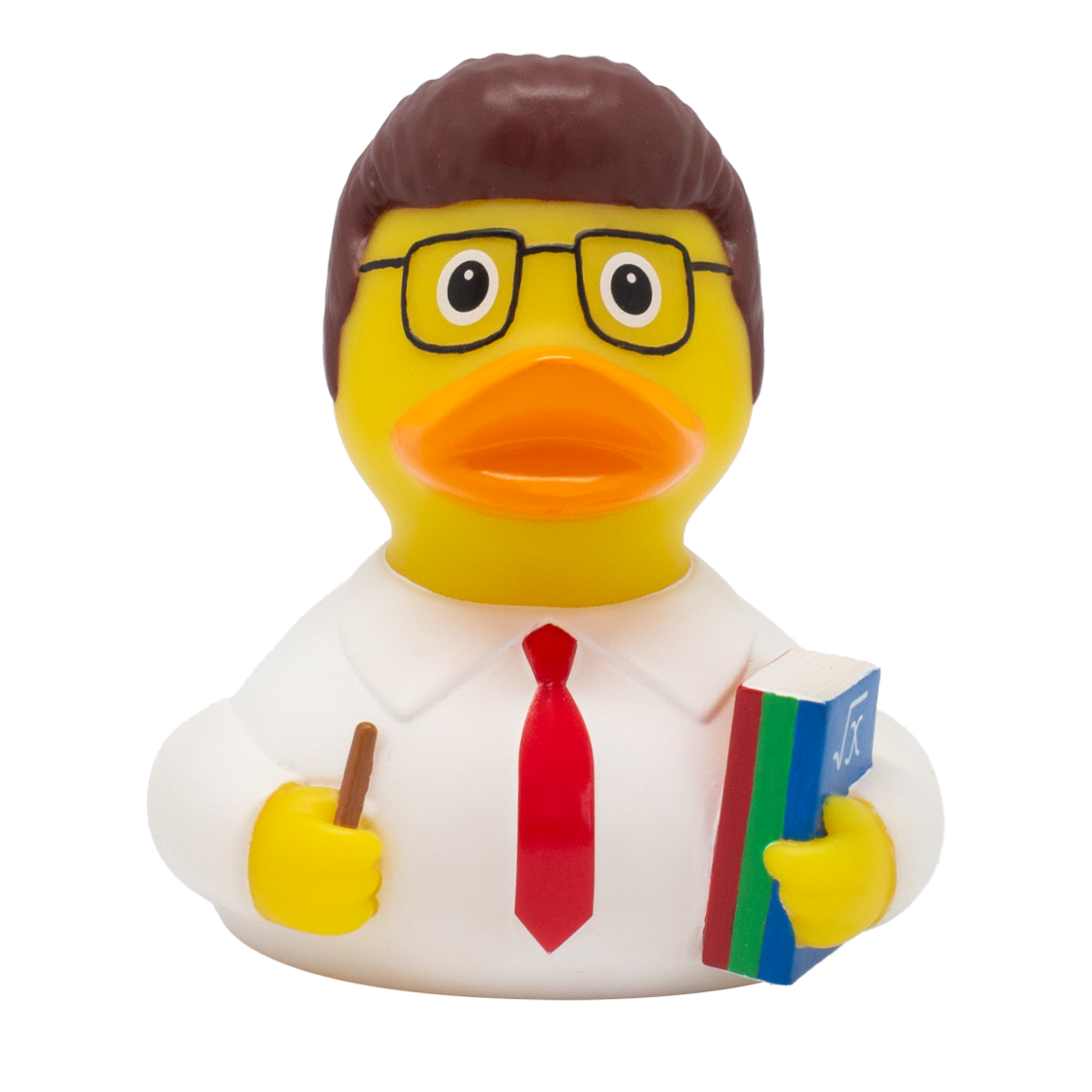 Teacher with math book