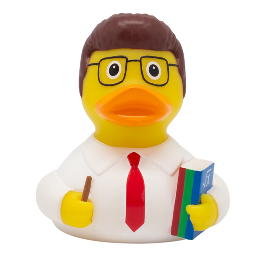 Teacher with math book