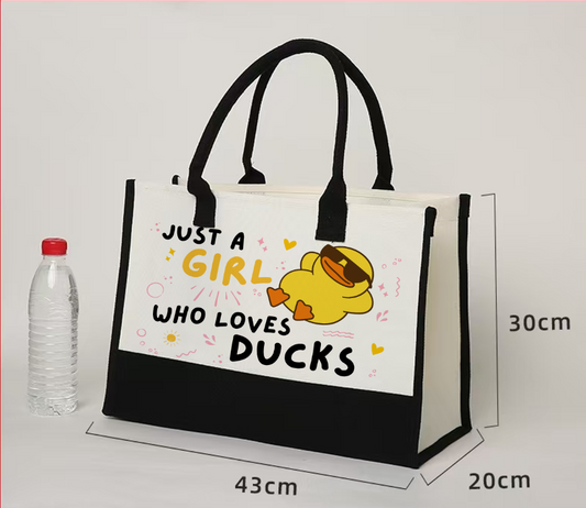 Just A Girl Who Loves Ducks Tote Bag