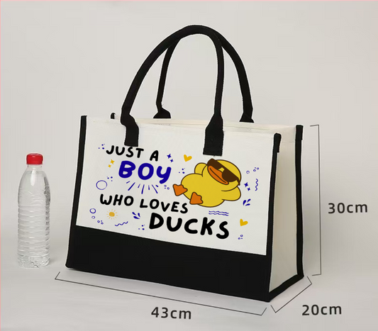 Tote Bag - Just a boy who loves ducks!