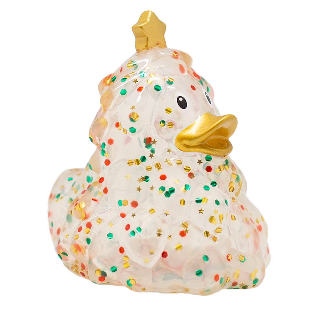Canard sapin de Noël à paillettes