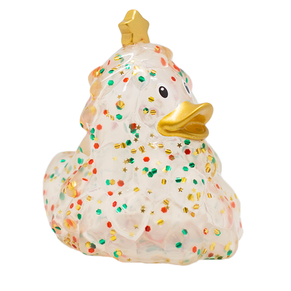 Canard sapin de Noël à paillettes